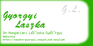 gyorgyi laszka business card